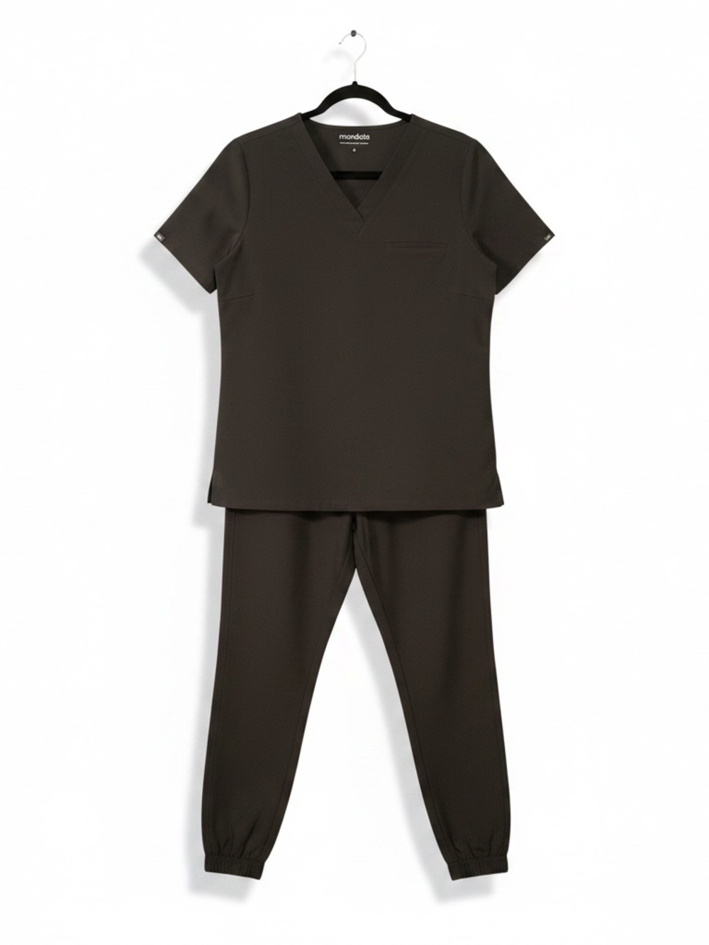 Mandala Black Scrub Set— Jogger Style